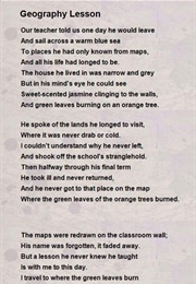 Geography Lesson (Brian Patten)