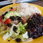 Vegetarian Salad W/ Black Beans &amp; Rice