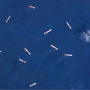 Anchored Cruise Ships