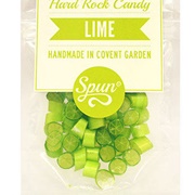 Spun Lime Hard Rock Candy