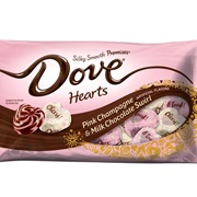 Dove Hearts Pink Champagne & Milk Chocolate Swirl