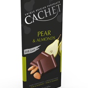 Cachet Pear & Almonds Chocolate Bar