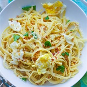 Spaghetti With Fried Egg
