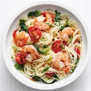 Angel Hair Pasta W/ Prawns