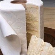 Cake Made to Look Like Toilet Paper