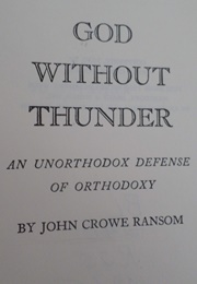 God Without Thunder (John Crowe Ransom)