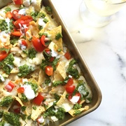 Chicken Pesto Nachos