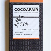 Cocoafair 71% Dark Chocolate Citrus & Cardamom