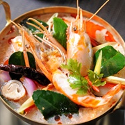 Tom Yum Goong (Hot and Sour Prawn Soup). Thailand