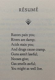 Resume' (Dorothy Parker)