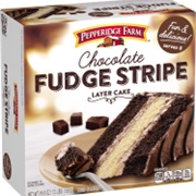 Frozen Chocolate Fudge Stripe Layer Cake