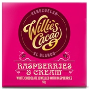 Willie&#39;s Cacao Raspberries &amp; Cream White Chocolate