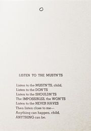 Listen to the Mustn'ts (Shel Silverstein)