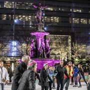Skating on Fountain Square