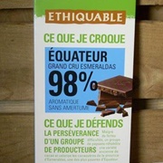 Ethiquable Equateur Grand Cru Esmeraldas 98%