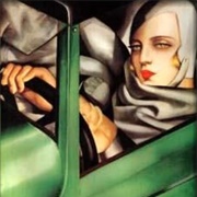 Tamara in the Green Bugatti