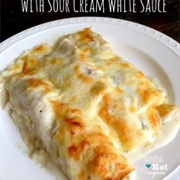 Sour Cream Chicken and Cheese Enchiladas