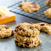 Banana Oatmeal Chocolate Chip Cookie