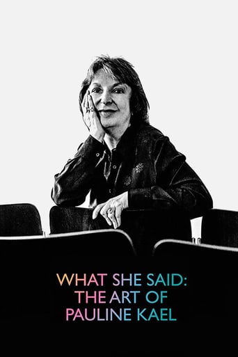 What She Said: The Art of Pauline Kael (2018)