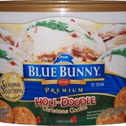 Blue Bunny Holi-Doodle Christmas Cookie Ice Cream