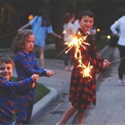 Have a Neighborhood Sparkler Lighting