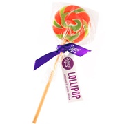 Spun Orange Round Lollipop