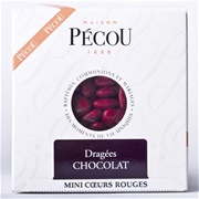 Pecou Dragees Chocolat Mini Coeurs Rouges
