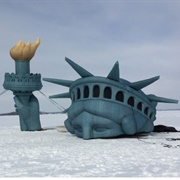 Statue of Liberty on Lake Mendota