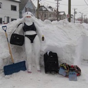 Made Life-Sized Snowman of Myself