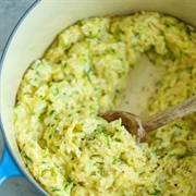 Cheesy Garlic Zucchini Rice