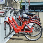 Ride a Cincinnati Red Bike