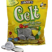 Zazzers Gelt Fruity Taffy Coins