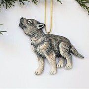 Baby Wolf Ornament