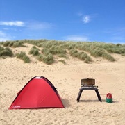 Camped on a Beach