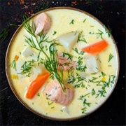 Lohikeitto (Salmon Soup). Finland
