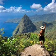 Hiking the Pitons