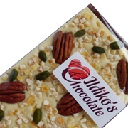 Idilko's Raspberries, Passionfruit & Pistachio White Slab