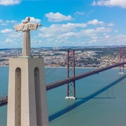 Cristo Rei &amp; Ponte 25 De Abril, Lisbon