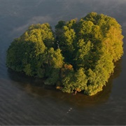 Heart-Shaped Island, Lake Kleine Müritz, Germany