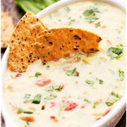 White Spinach Queso Dip
