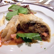 Mushroom Chorizo Strudel
