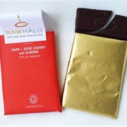 Raw Halo Dark + Sour Cherry & Almond Chocolate Bar
