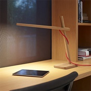Clamp Lamp Finish: Walnut With Black Cord