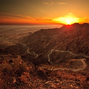 Sunset, Top of Telegraph Pass, Yuma, AZ