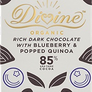Divine Blueberry & Popped Quinoa 85% Dark Chocolate