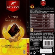 Cote D&#39;Or Citron Gingembre Chocolat Noir