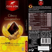 Cote D'Or Citron Gingembre Chocolat Noir