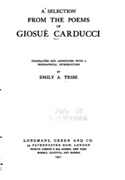 A Selection From the Poems of Giosue Carducci (Giosuè Carducci)