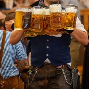 Down a Stein at Oktoberfest, Germany