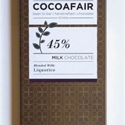 Cocoafair 45% Milk Chocolate & Licorice